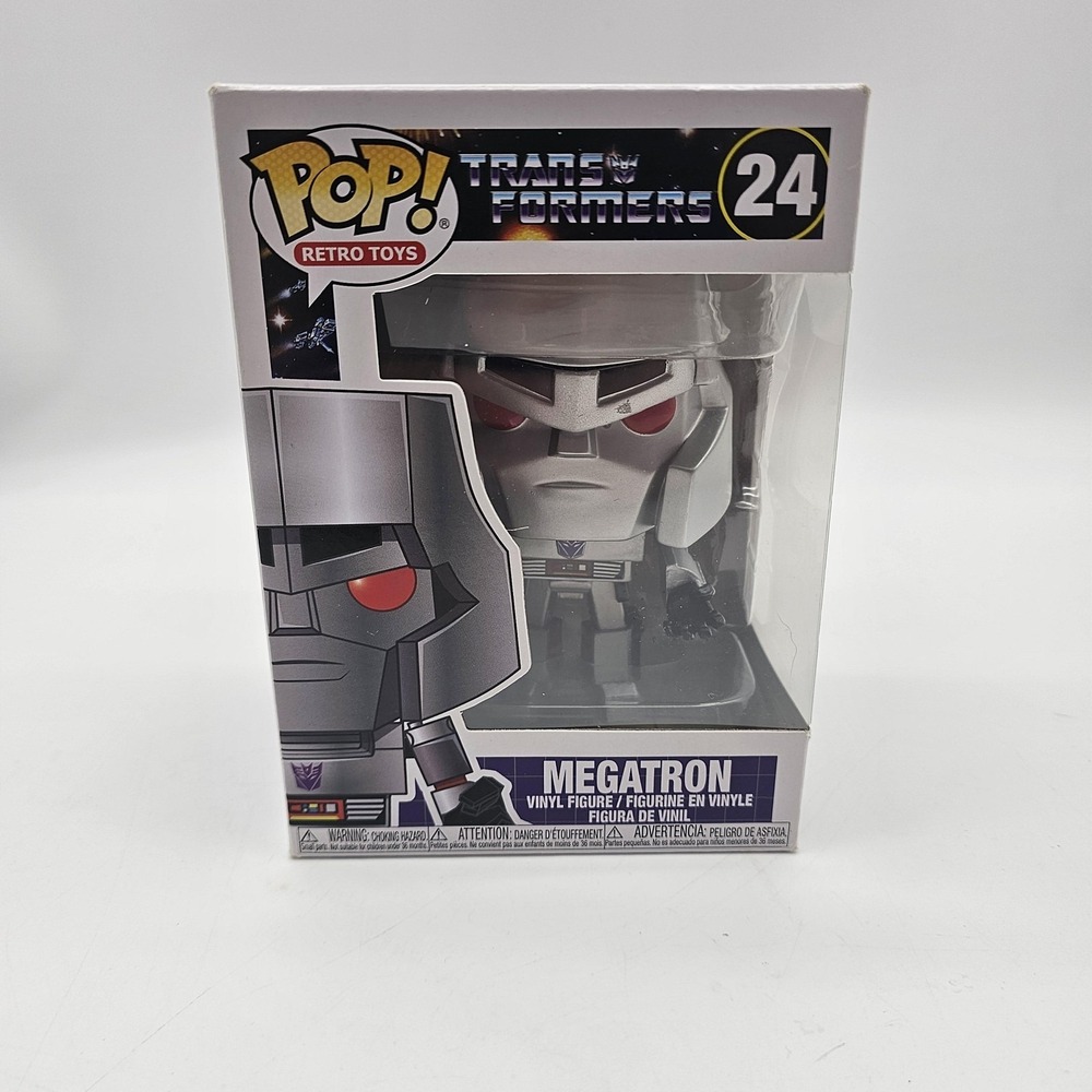 Funko Pop Retro Toys Transformers Megatron #24 Vinyl Figure Silver W/ Box Robot